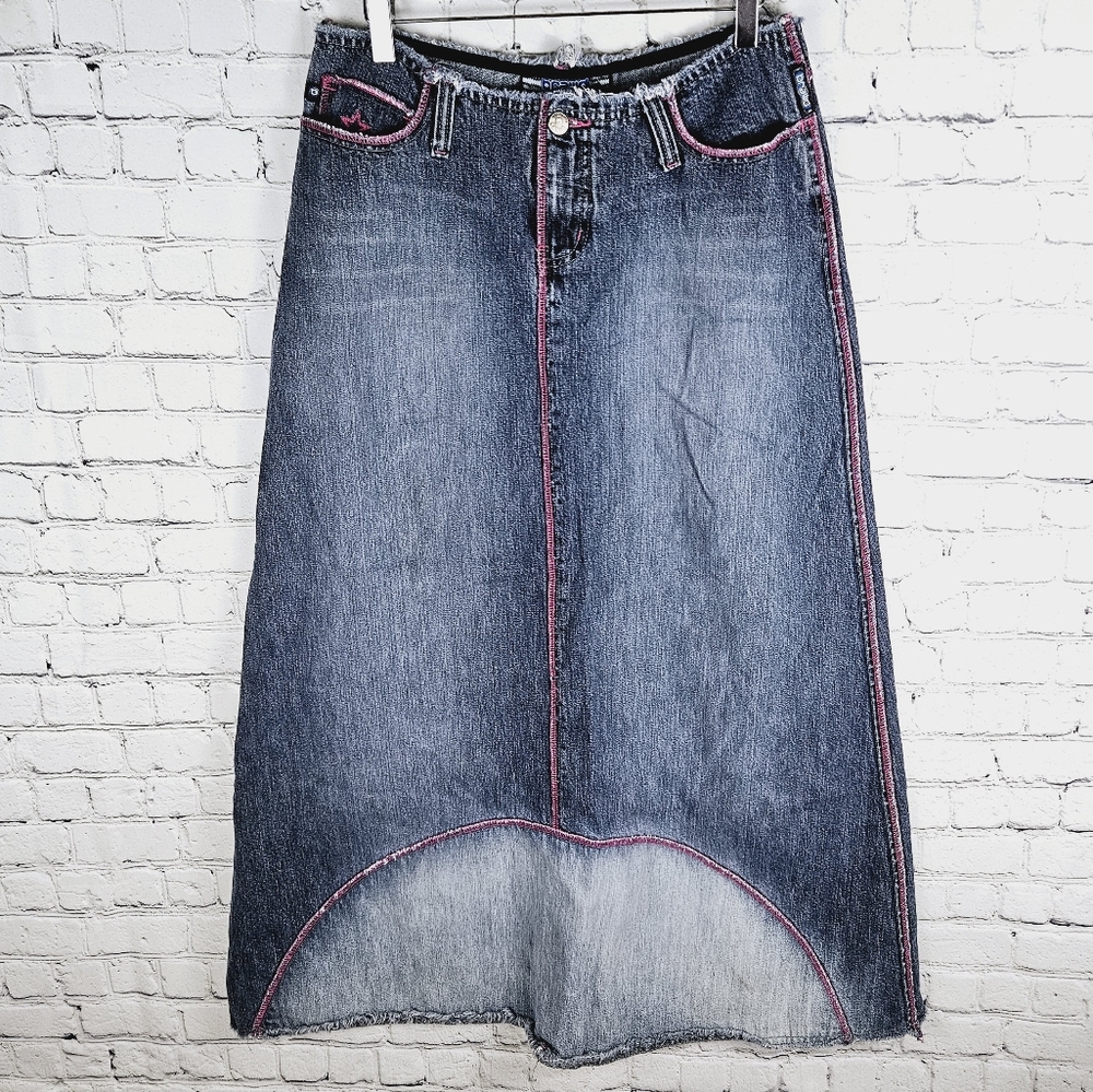 BRAWD | denim long jean skirt